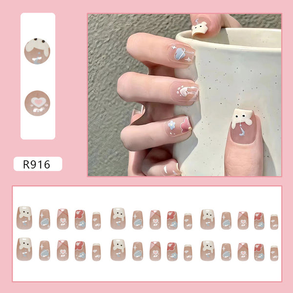 30 Pcs Press On Nails R916