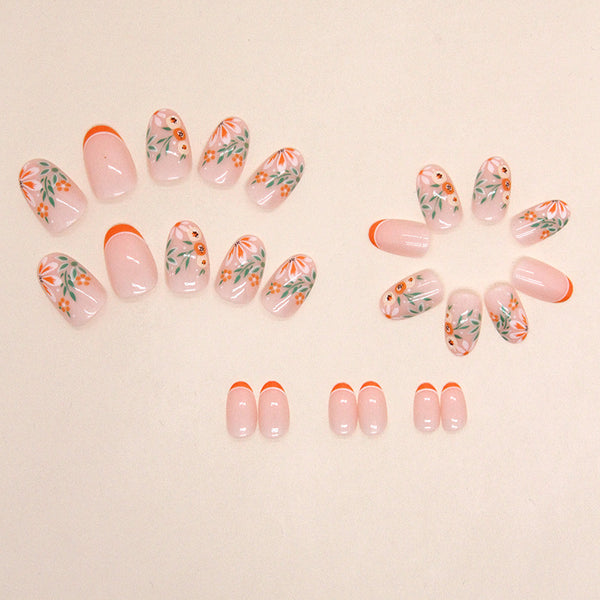 12 Sizes-24 Pcs Press On Nails W1426