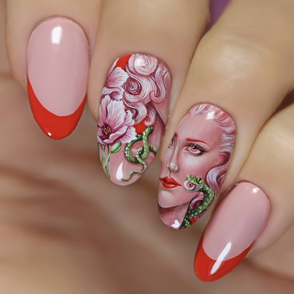 12 Sizes-24 Pcs Press On Nails Y218
