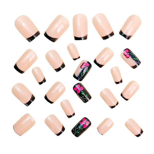 12 Sizes-24 Pcs Press On Nails Y1133