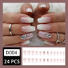 12 Sizes-24 Pcs Press On Nails D004