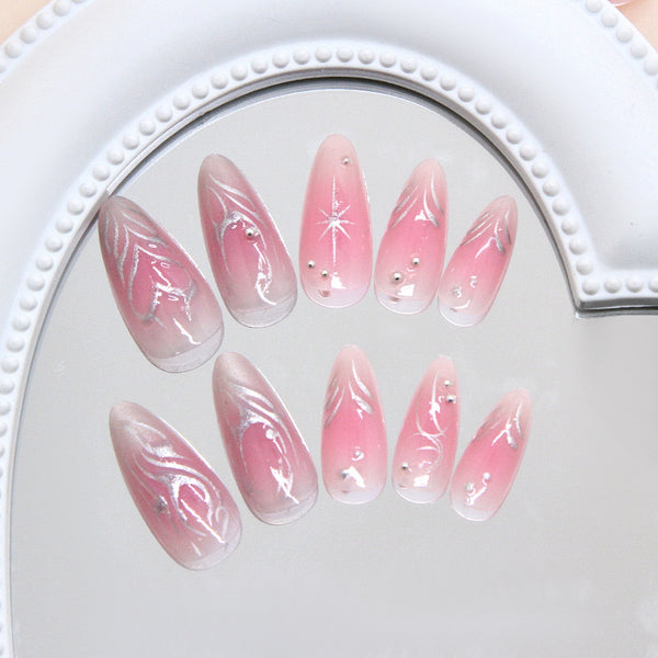 12 Sizes-24 Pcs Press On Nails Z1114