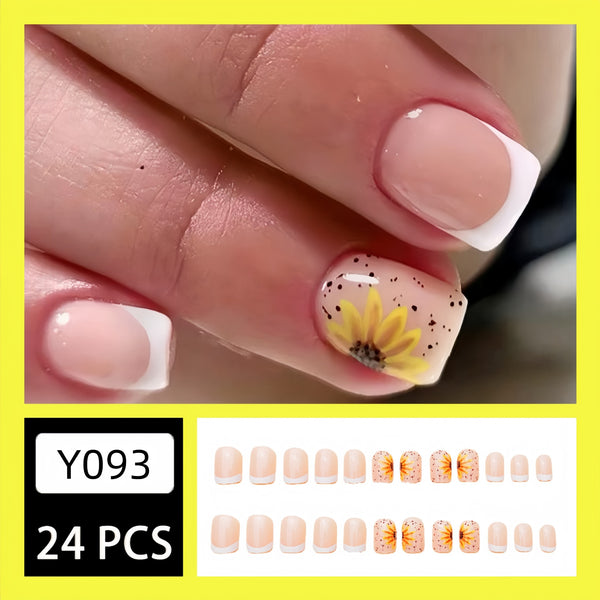 12 Sizes-24 Pcs Press On Nails Y093