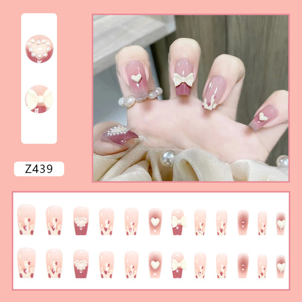 12 Sizes-24 Pcs Press On Nails Z439
