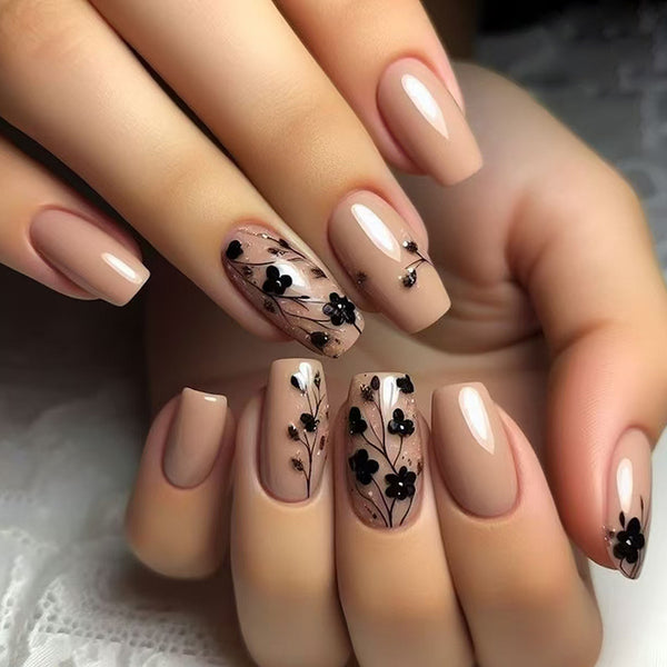12 Sizes-24 Pcs Press On Nails W1714