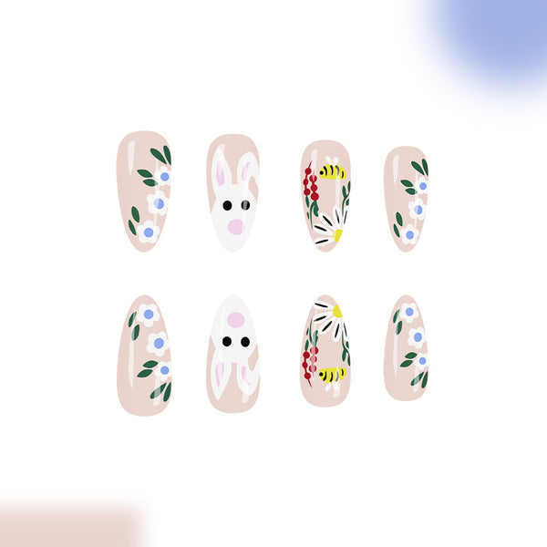 12 Sizes-24 Pcs Press On Nails C1643