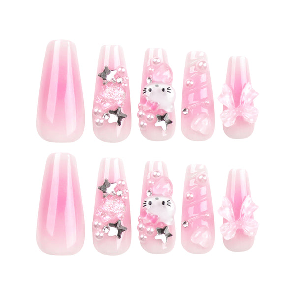 12 Sizes-24 Pcs Press On Nails JP2825