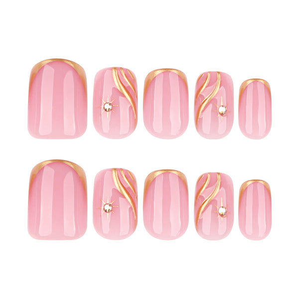 12 Sizes-24 Pcs Press On Nails JP3919