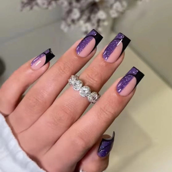 12 Sizes-24 Pcs Press On Nails W1458