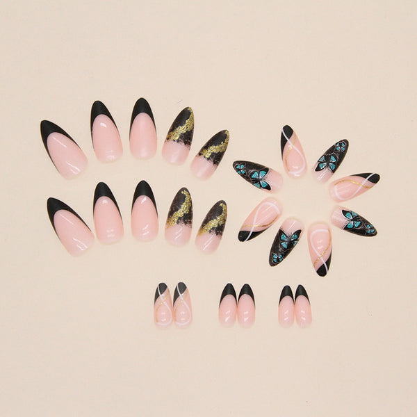 12 Sizes-24 Pcs Press On Nails W463
