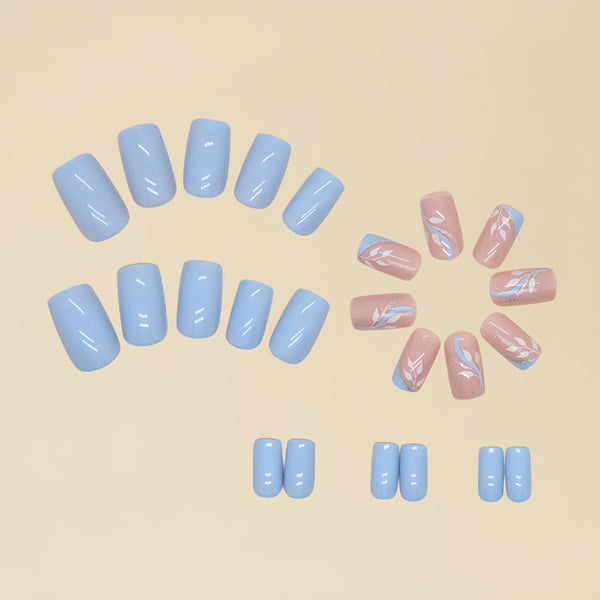 12 Sizes-24 Pcs Press On Nails Y030