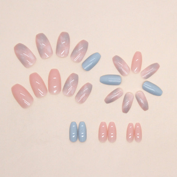 12 Sizes-24 Pcs Press On Nails W998