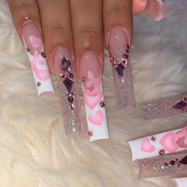 12 Sizes-24 Pcs Press On Nails Z499