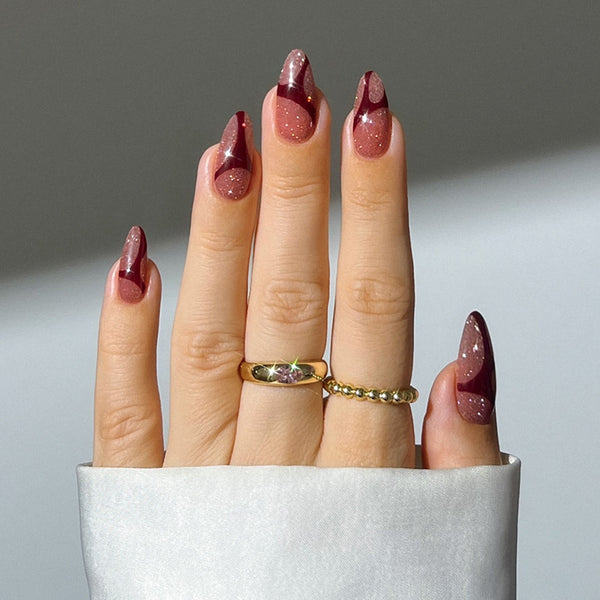 12 Sizes-24 Pcs Press On Nails W1864
