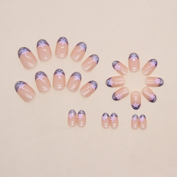 12 Sizes-24 Pcs Press On Nails W1013