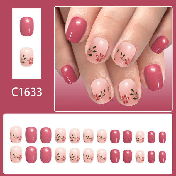 12 Sizes-24 Pcs Press On Nails C1633