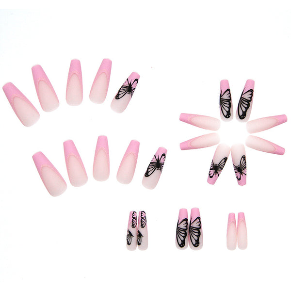 12 Sizes-24 Pcs Press On Nails W083