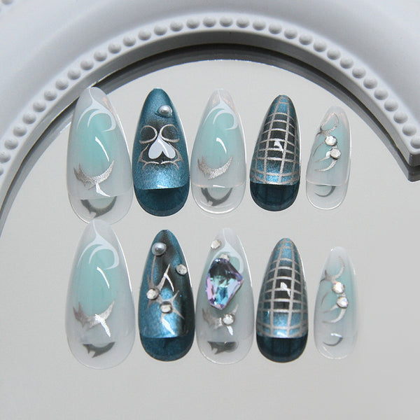 12 Sizes-24 Pcs Press On Nails Z997