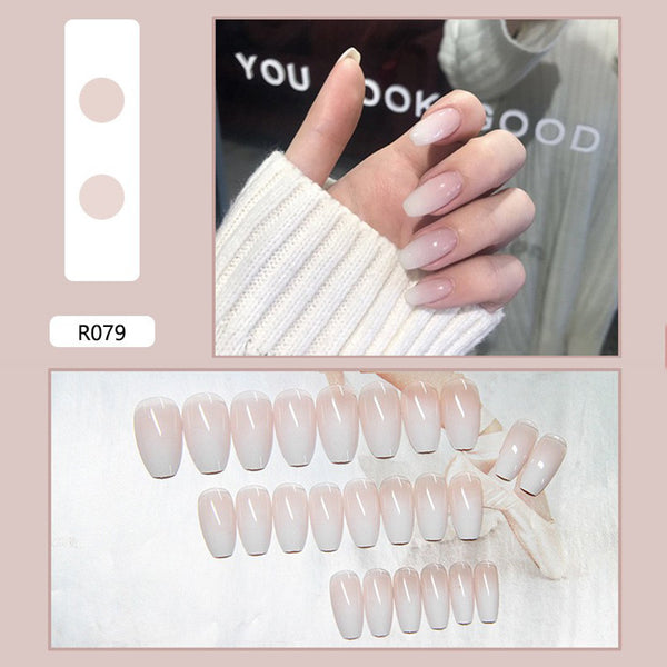 12 Sizes-24 Pcs Press On Nails R079