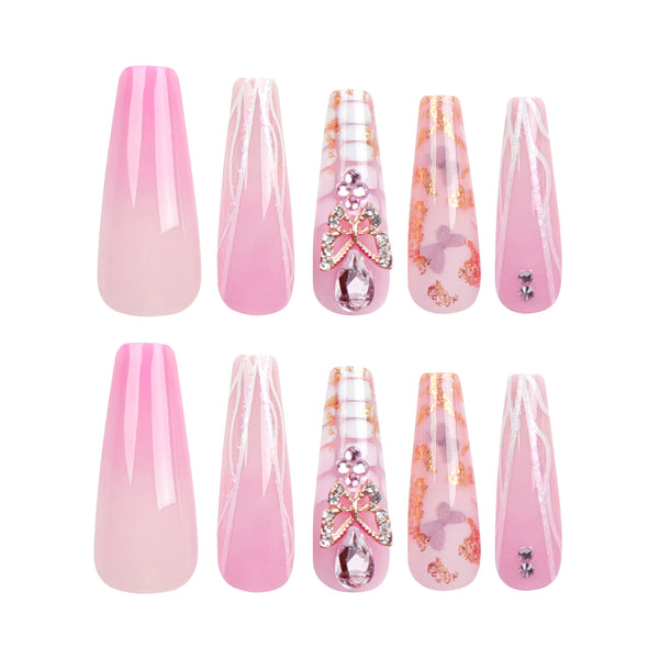 12 Sizes-24 Pcs Press On Nails JP2818
