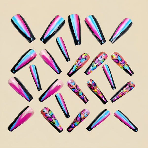 12 Sizes-24 Pcs Press On Nails Y970