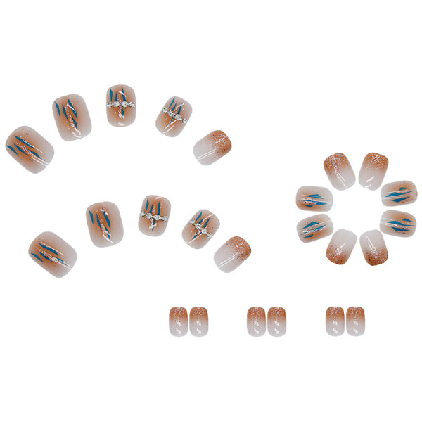 12 Sizes-24 Pcs Press On Nails Z228