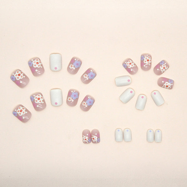 12 Sizes-24 Pcs Press On Nails R735