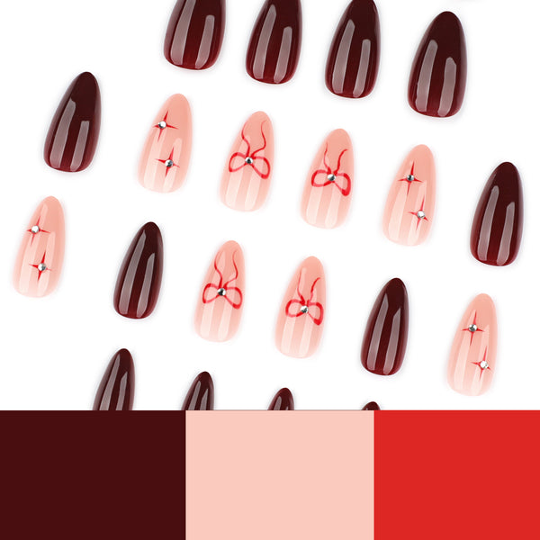 12 Sizes-24 Pcs Press On Nails JP4150
