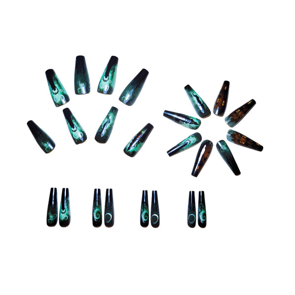 12 Sizes-24 Pcs Press On Nails Y256