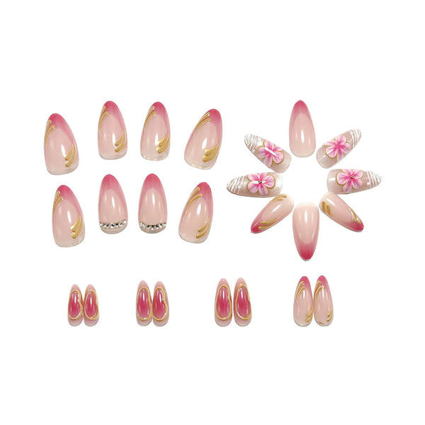12 Sizes-24 Pcs Press On Nails Y1824