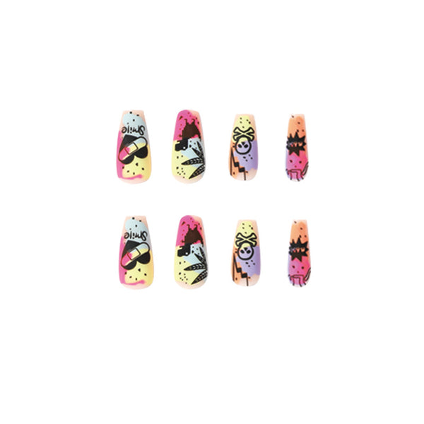 12 Sizes-24 Pcs Press On Nails JP1861