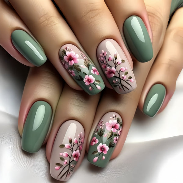 12 Sizes-24 Pcs Press On Nails Y467