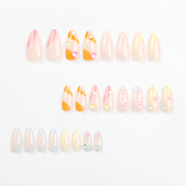 12 Sizes-24 Pcs Press On Nails JP2989