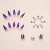 12 Sizes-24 Pcs Press On Nails W663