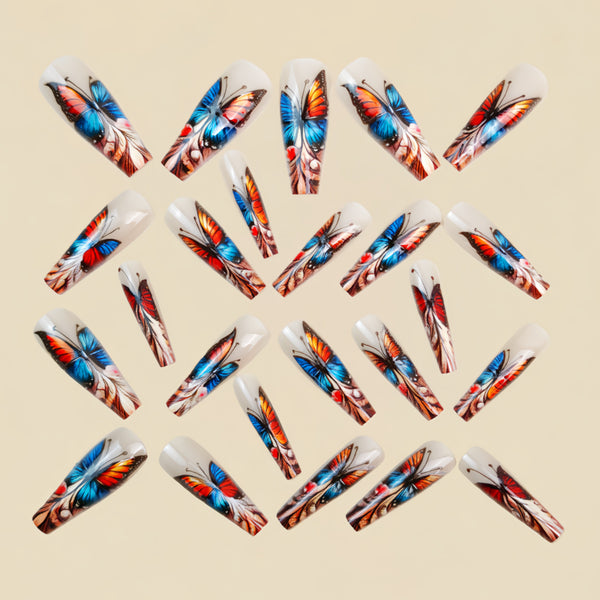 12 Sizes-24 Pcs Press On Nails Y1718
