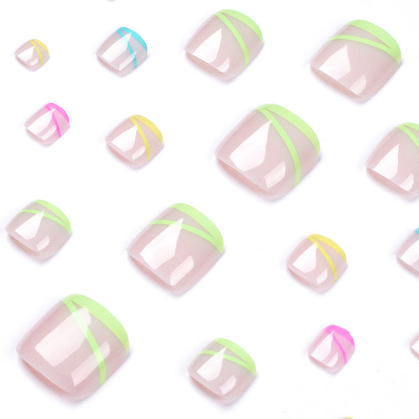 12 Sizes-24 Pcs Press On Nails JP1659
