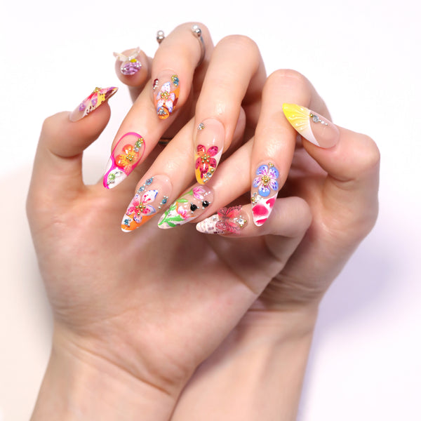 12 Sizes-24 Pcs Press On Nails JP3468