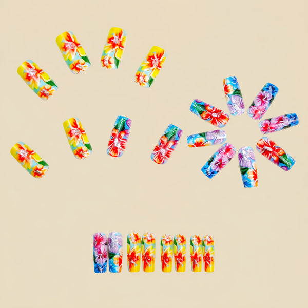 12 Sizes-24 Pcs Press On Nails Y1401