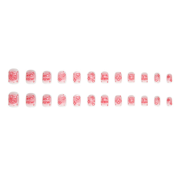 12 Sizes-24 Pcs Press On Nails K001