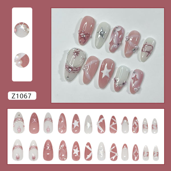 12 Sizes-24 Pcs Press On Nails Z1067