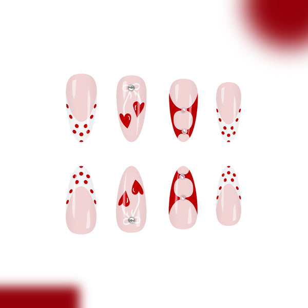 12 Sizes-24 Pcs Press On Nails C1522