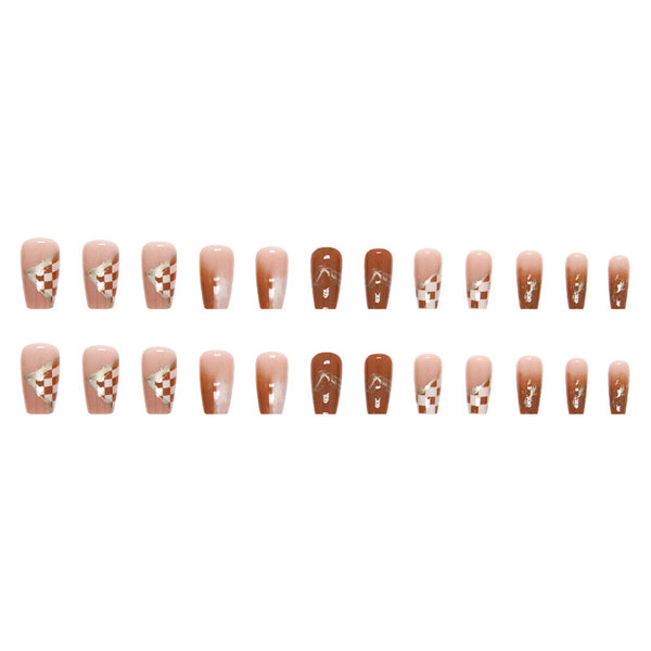 12 Sizes-24 Pcs Press On Nails R641