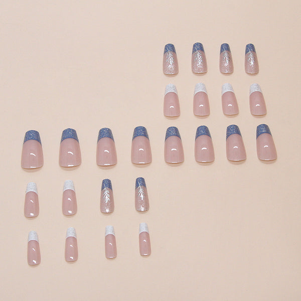 12 Sizes-24 Pcs Press On Nails W1835