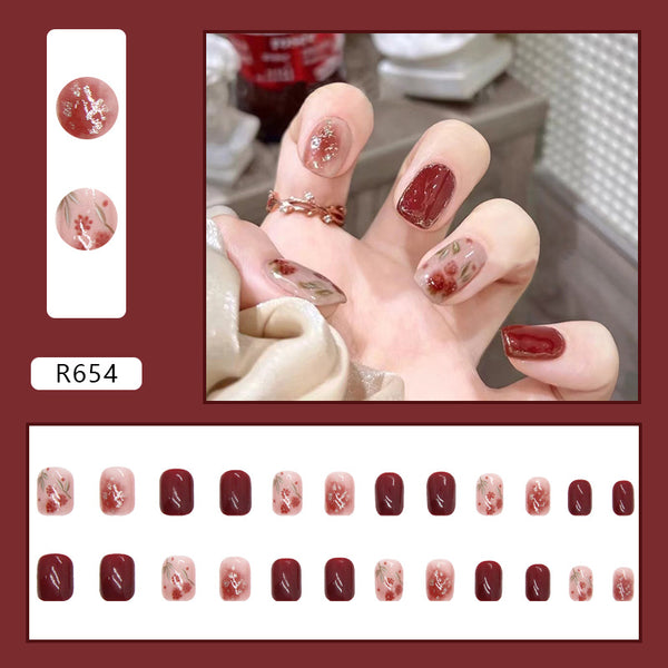 12 Sizes-24 PcsPress On Nails R654