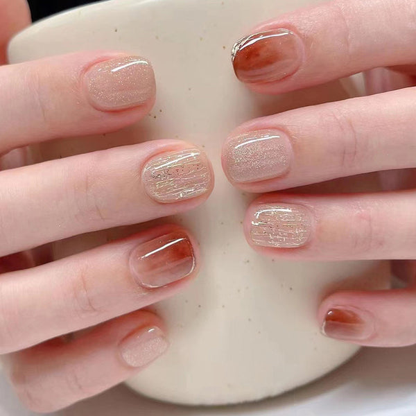 12 Sizes-24 Pcs Press On Nails R828