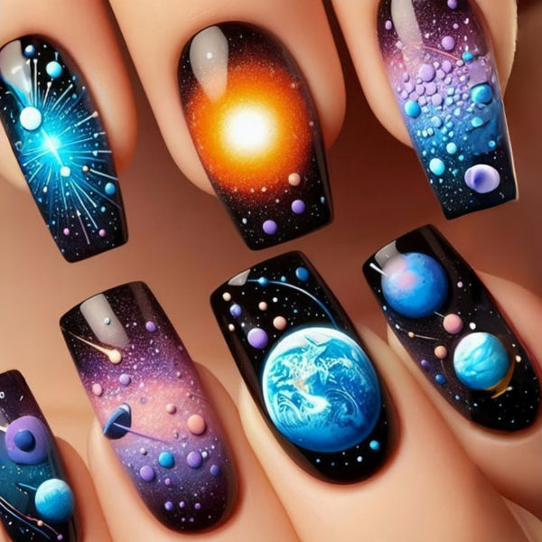 12 Sizes-24 Pcs Press On Nails Y727