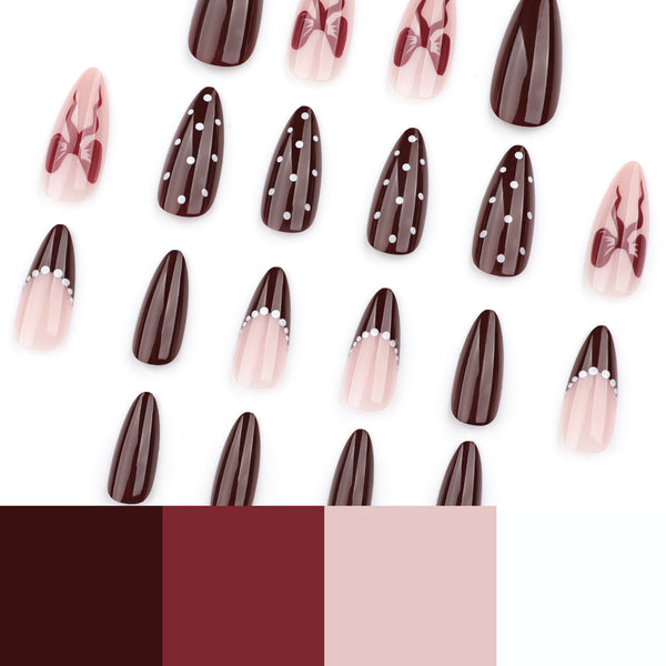 12 Sizes-24 Pcs Press On Nails JP3741