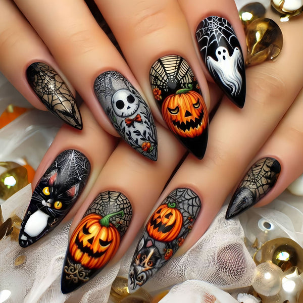 12 Sizes-24 Pcs Press On Nails Y1122