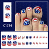 12 Sizes-24 Pcs Press On Nails C1744