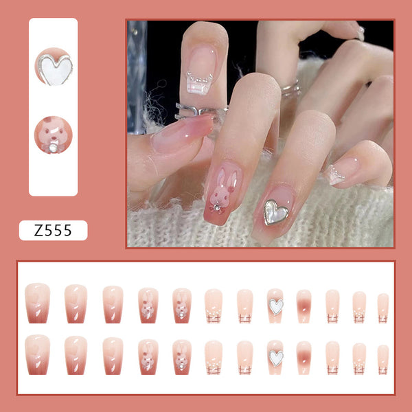 12 Sizes-24 Pcs Press On Nails Z555